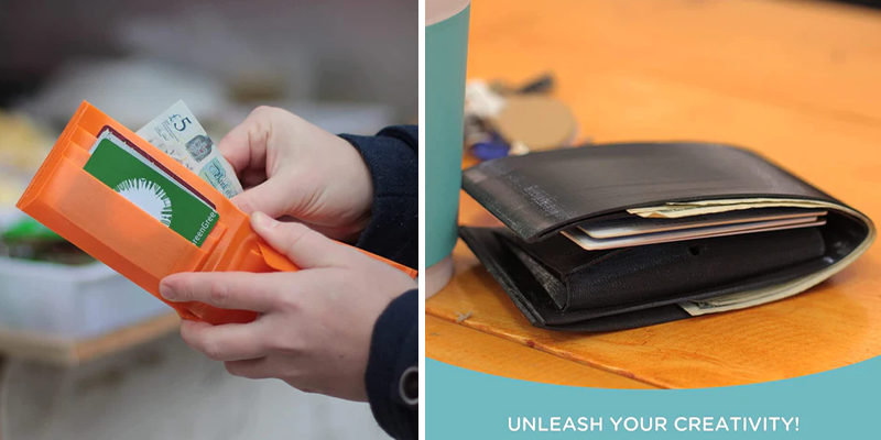 Flexible wallets 3D printed with the PolyFlex TPU95 filament